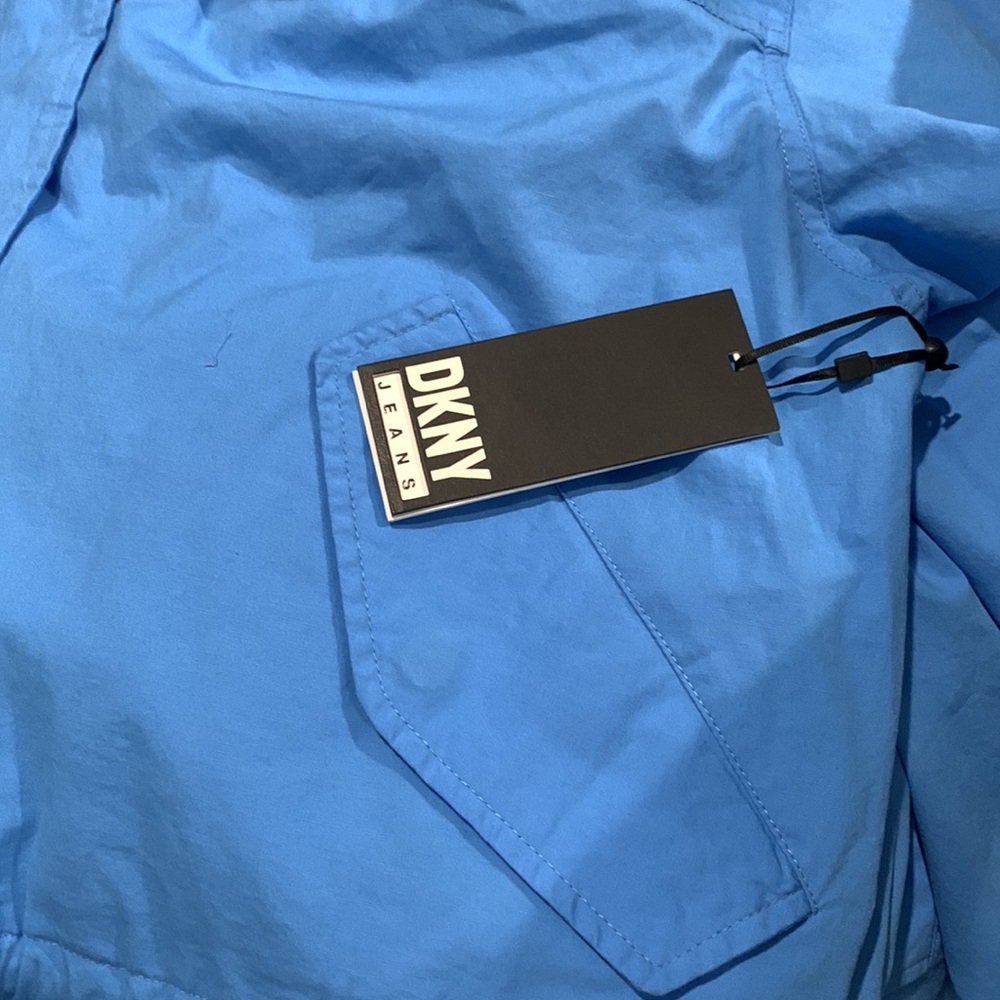 DKNY JEANS Stretch Parachute Jacket, Woman,  ALL ABOARD BLUE - Picture 6 of 11